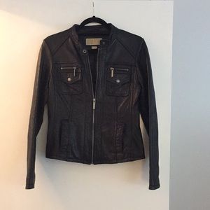 Michael Kors Genuine Black Leather Jacket